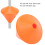 Fixador de cordón para buceo libre ABS 7,5  8 cm 13 mm naranja 3