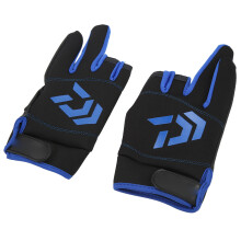 Touchscreen Outdoor Fishing Gloves Self Adhesive Free Size Wear Resistant Anti Slip Blue Breathable Fishing Gloves