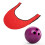 Bowling Seesaw Tasche 60cm Rot 1-Ball-Schlinge 15