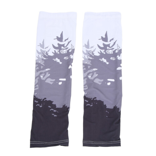 1 par de mangas de seda helada XL negras con protección UV 2