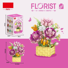 (Carnation 286 Piece)Blume Sonnenblume Nelke Rose Jasmin Blumenkorb Montage Bausteine