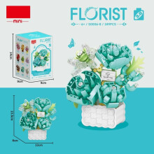 (Blue Rose 249 Piece)Blume Sonnenblume Nelke Rose Jasmin Blumenkorb Montage Bausteine