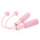 Cuerda para saltar sin cable rosa 101g, mango 13.5cm 16