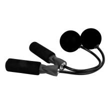 Cuerda para saltar sin cuerda para cardio intenso y quema de grasa para hombres, mujeres y niños Negro