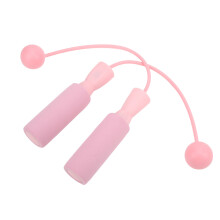 Cuerda para saltar sin cable rosa 101g, mango 13.5cm
