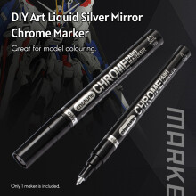 Marcador líquido de arte plateado negro 0.5oz 13.5x1.6x1.6cm
