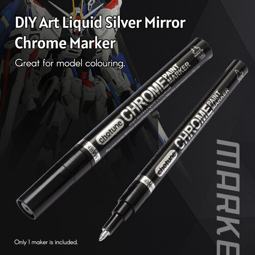 Liquid Silver Chrome Spiegel Marker 1mm Reflexive DIY Lackstift