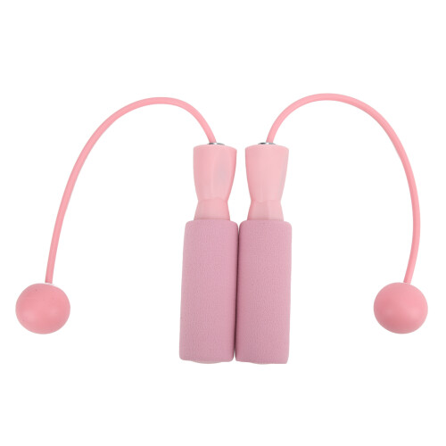 Cuerda para saltar sin cable rosa 101g, mango 13.5cm 1