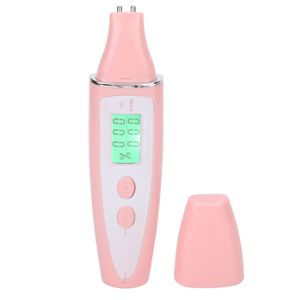 Facial Skin Tester Smart Display Skin Care Portable Digital Skin Detector Pen for Home Beauty Salon Pink
