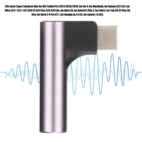 Type-C auf 3,5-mm DAC-Adapter Grau 32-Bit/384 kHz 2