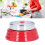 Kitchen Timer Portable Multifunctional Wall Mount Stainless Steel Classic Retro Magnetic 70dB  Kitchen Timer Reminder Red 15