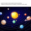 Solarsystem-Modellbrett 40x7 cm Blau; gelbe Sonne 11