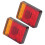 2 piezas de luz trasera de 12V 8 LEDs para remolque 15