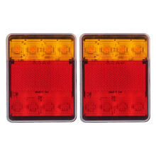 2 piezas de luz trasera de 12V 8 LEDs para remolque