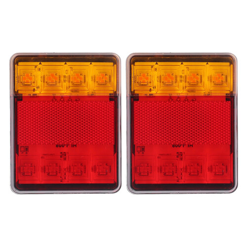 2 piezas de luz trasera de 12V 8 LEDs para remolque