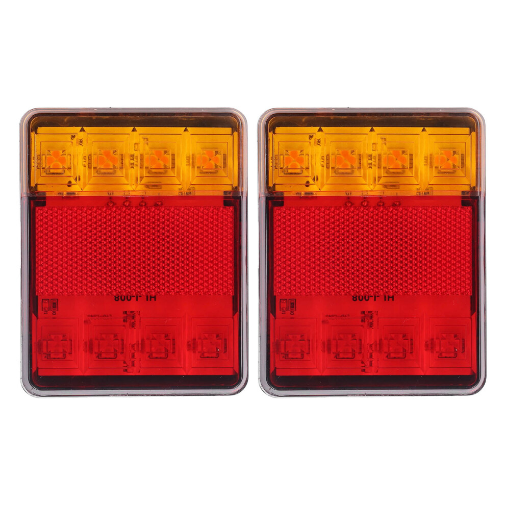 2Pcs Tail 12V 8Led Rear Brake Turn Signal Lamp For Trailer Caravan Ute Camper Atv Light 3741321441314