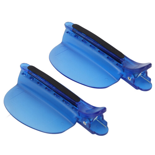 2 Stück Abschnittclips Blau, 10x4cm, Perücken-Highlight