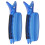 2 Stück Abschnittclips Blau, 10x4cm, Perücken-Highlight 16