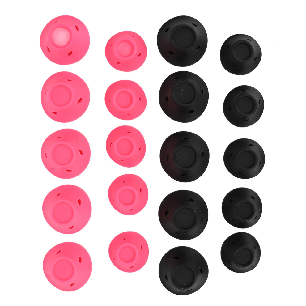 Pink/Black 20Pcs Mushroom Hair Curler Soft Silicone Different Size Sleeping Hair Styling Roller For Women