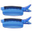 2 Stück Abschnittclips Blau, 10x4cm, Perücken-Highlight 14