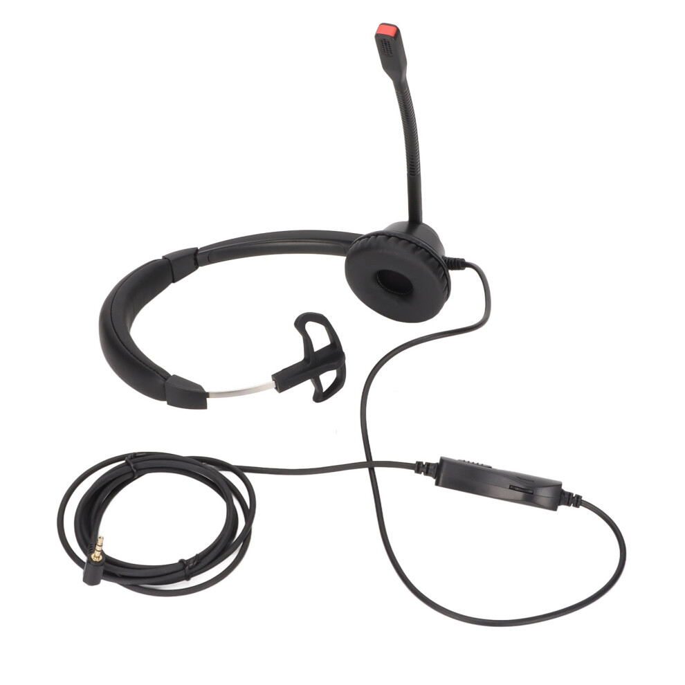 Telephone Headset Volume Adjustment Microphone Mute Monaural 2.5Mm Business Headset For Call Centres Telemarketing 7641321443867