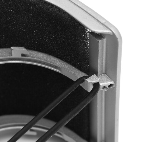 Filtro de viento para micrófono en forma de U escudo ABS 6.6x6.5x8cm 2