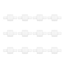 12 piezas de válvula de retención unidireccional de PE 8mm/0.31in blanca