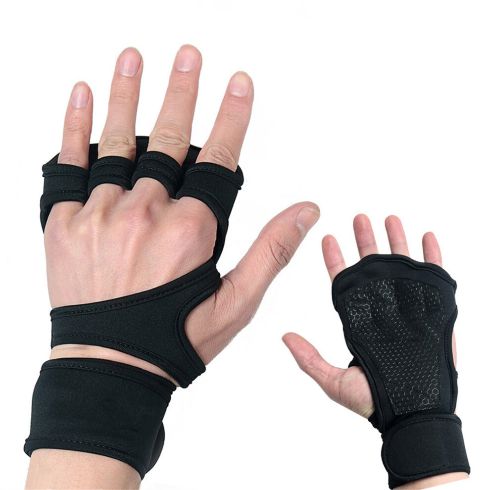 Weight Lifting Gloves Polyester Fiber Hook and Loop High Density Nonslip Workout Gloves for Workout Weightlifting Black XL-image-OPC-PHVND5R-NEW