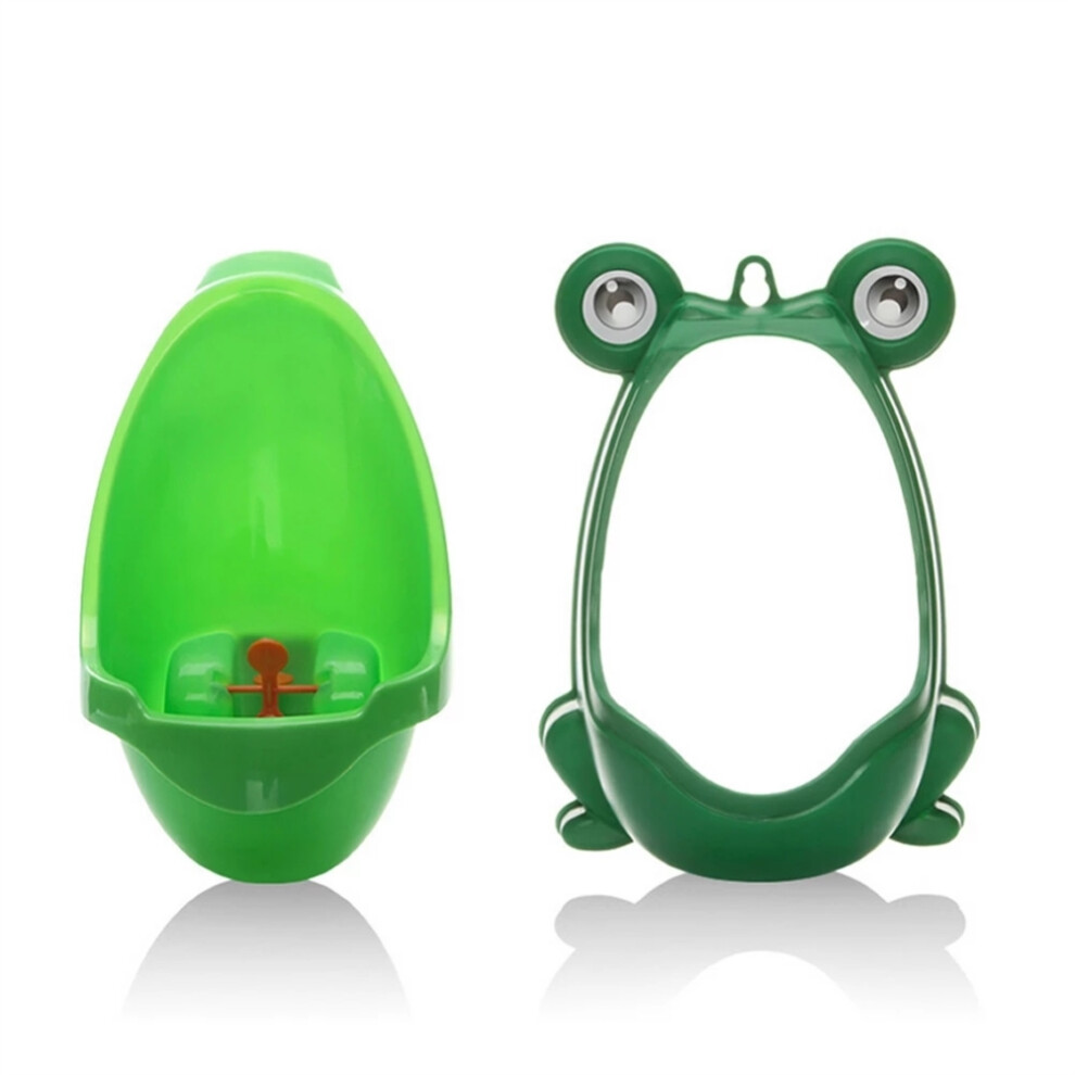 Cute Frog Potty Training Urinal For Boys Toilet With Suction Cup Cartoon Kids Urinal Trainer With Funny Aiming Point Blue/Green