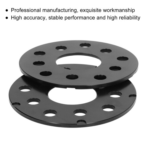 2 Stück 5 mm Aluminium-Radabstandscheiben 56,1 mm Schwarzer Sitz 2