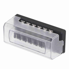 Bloque de fusibles de 6 vías 30 A 116 x 50 x 45,5 mm Negro ABS