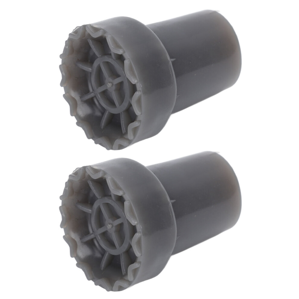 Gray 2Pcs Crutch Feet Pads Wear Resistant Protective Round Foot Design 360 Degree Rotatable Thickened Rubber Canes Feet Covers