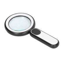 Lupa óptica 20x, 1200 mAh, Ø85/119 mm, Negro/Blanco