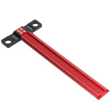 Regla en T de aluminio para marcar agujeros, rojo/negro, 12 pulgadas