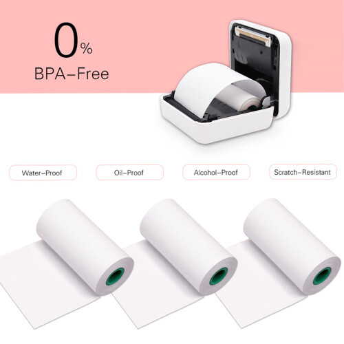 A6/A8/A9 56x30mm/2.2x1.2in Blanco 3 rollos térmicos 1