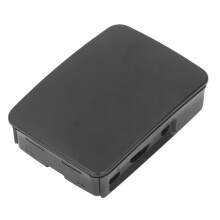 3 B+ carcasa micro de ABS con todos los puertos en negro