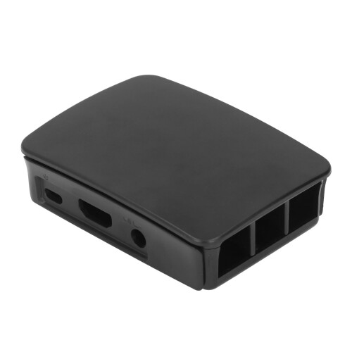 3 B+ carcasa micro de ABS con todos los puertos en negro 1