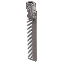 Peine para el cabello de aleación de zinc con aceite 14.7x3.2cm plateado