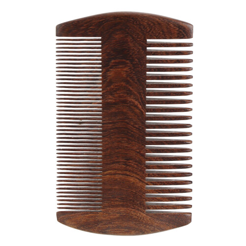 Double Sided Lice Comb Wide Fine Teeth Remove Louse Prevent Static Wooden Beard Mustache Comb 1
