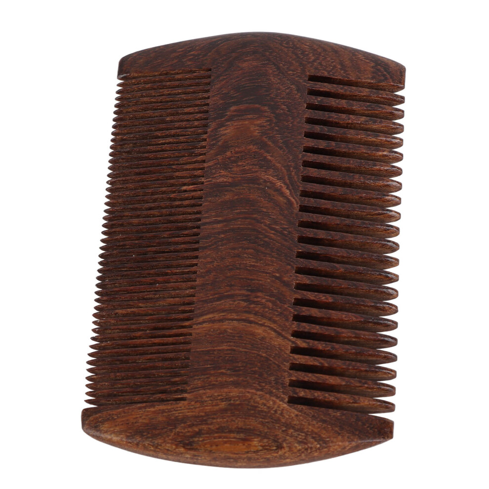 Unisex Double Sided Lice Comb Wide Fine Teeth Remove Louse Prevent Static Wooden Beard Mustache Comb