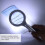 Lupa de mano 4X 60 mm 2 x AA 6 LED plateada 12