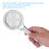 Lupa de mano 4X 60 mm 2 x AA 6 LED plateada 3