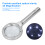 Lupa de mano 4X 60 mm 2 x AA 6 LED plateada 13