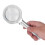 Lupa de mano 4X 60 mm 2 x AA 6 LED plateada 16