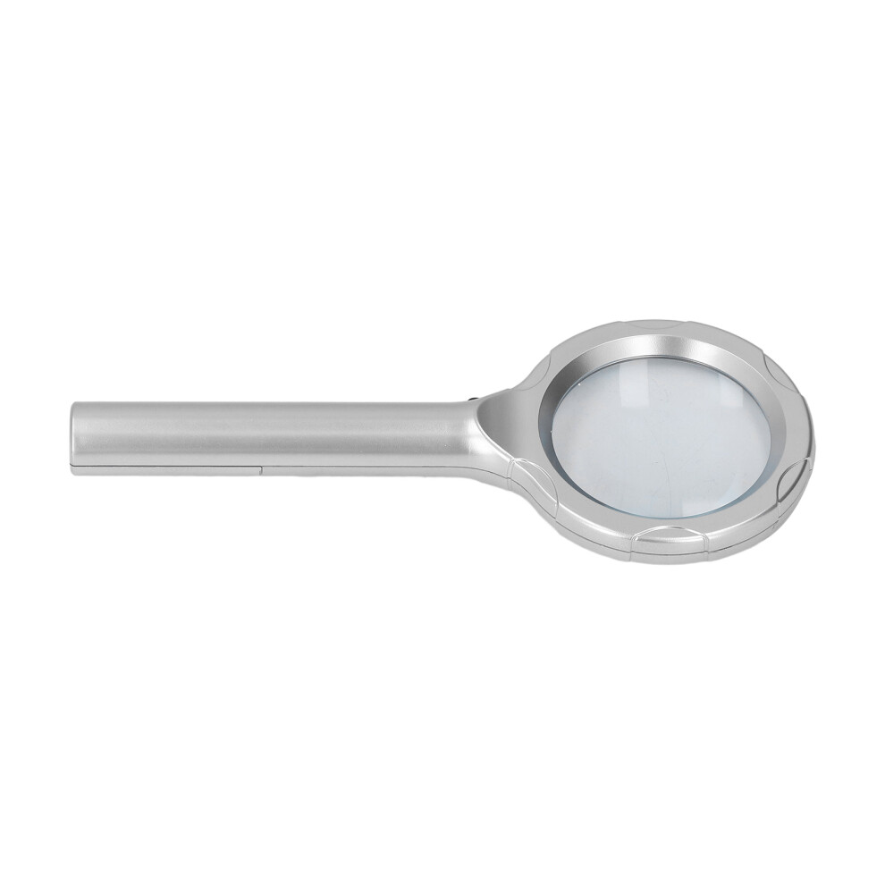Handheld Magnifying Glass 4X Optical Illuminated Magnifier with 6 LED Lights for Reading Collecting