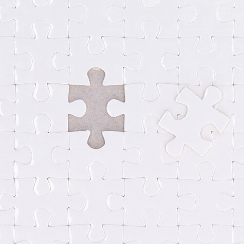 5er-Set Heißtransfer-Puzzle Herz A4 19x19cm 75 Stück 2