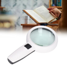 Lupa HD 30x, lente de 85 mm, 3 LEDs, Negro/Blanco