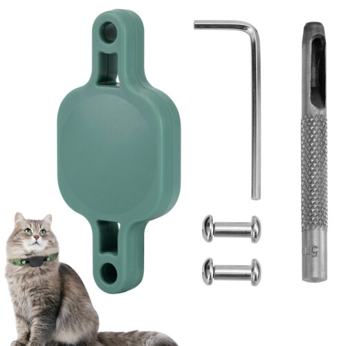 Funda para collar de AirTag, ABS impermeable, antipérdida 1