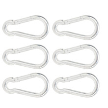 6 piezas gancho de resorte 3.15in 8mm hierro galvanizado