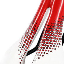 Cojín para asiento de bicicleta PU, talla única, blanco/rojo!